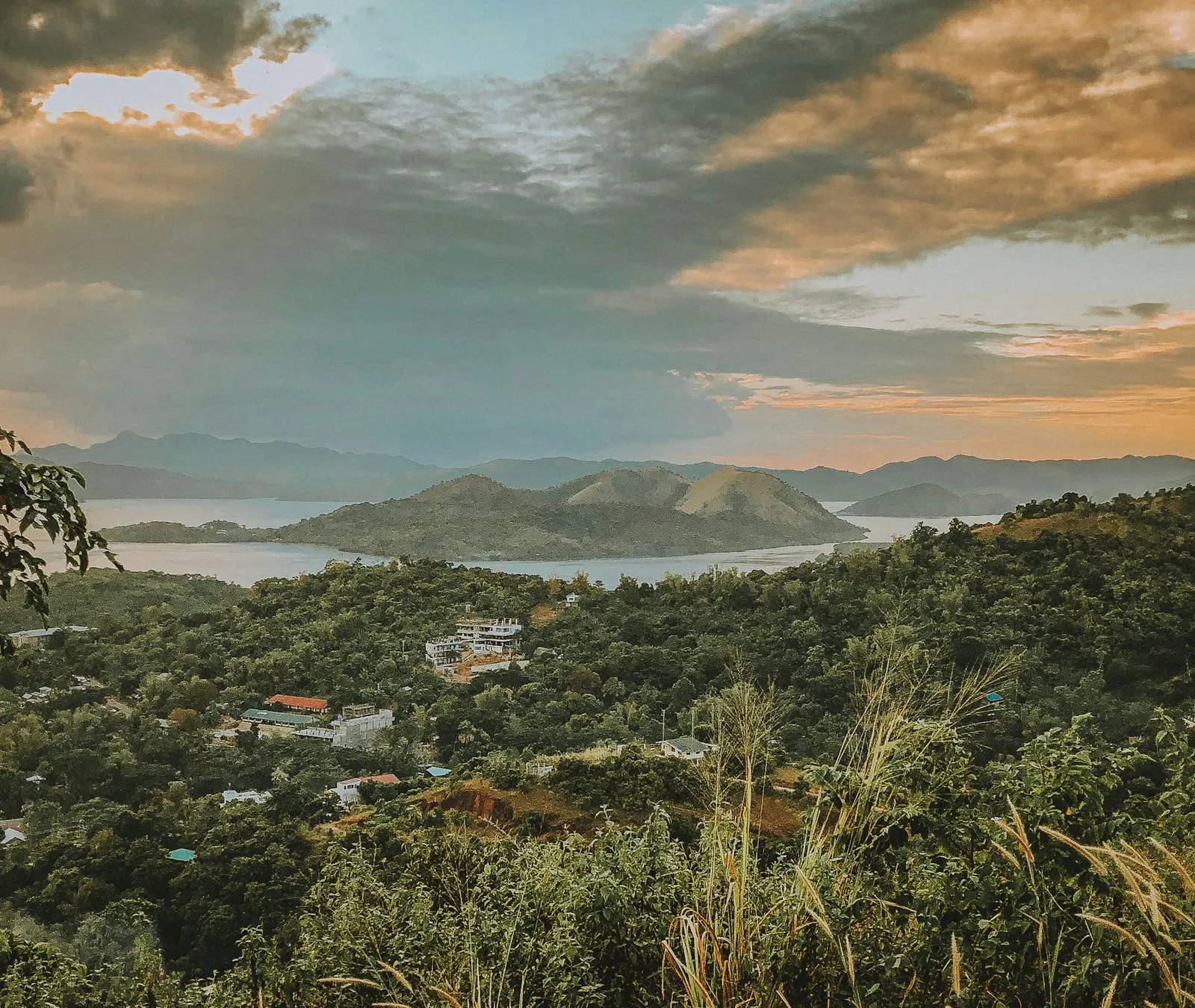 Green hills and islands from the top of Mt Tapyas, Coron