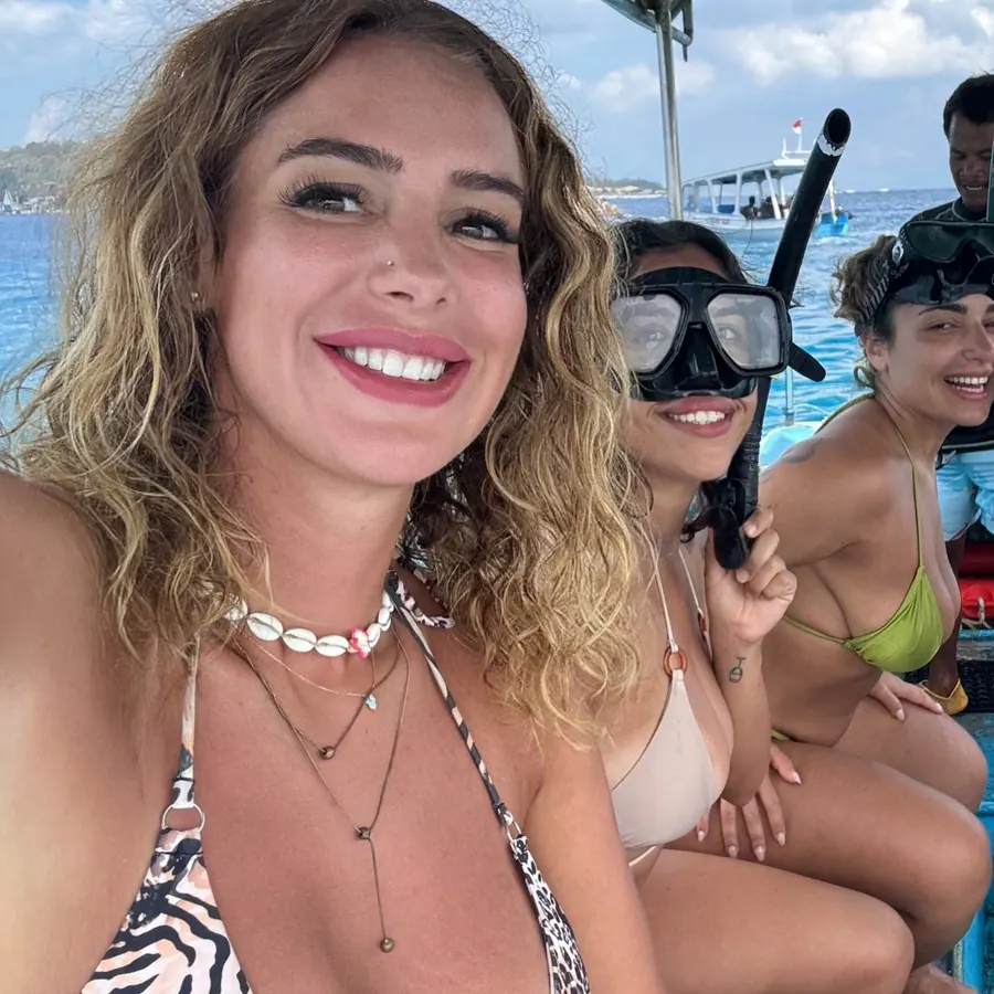 A snorkel break on the boat