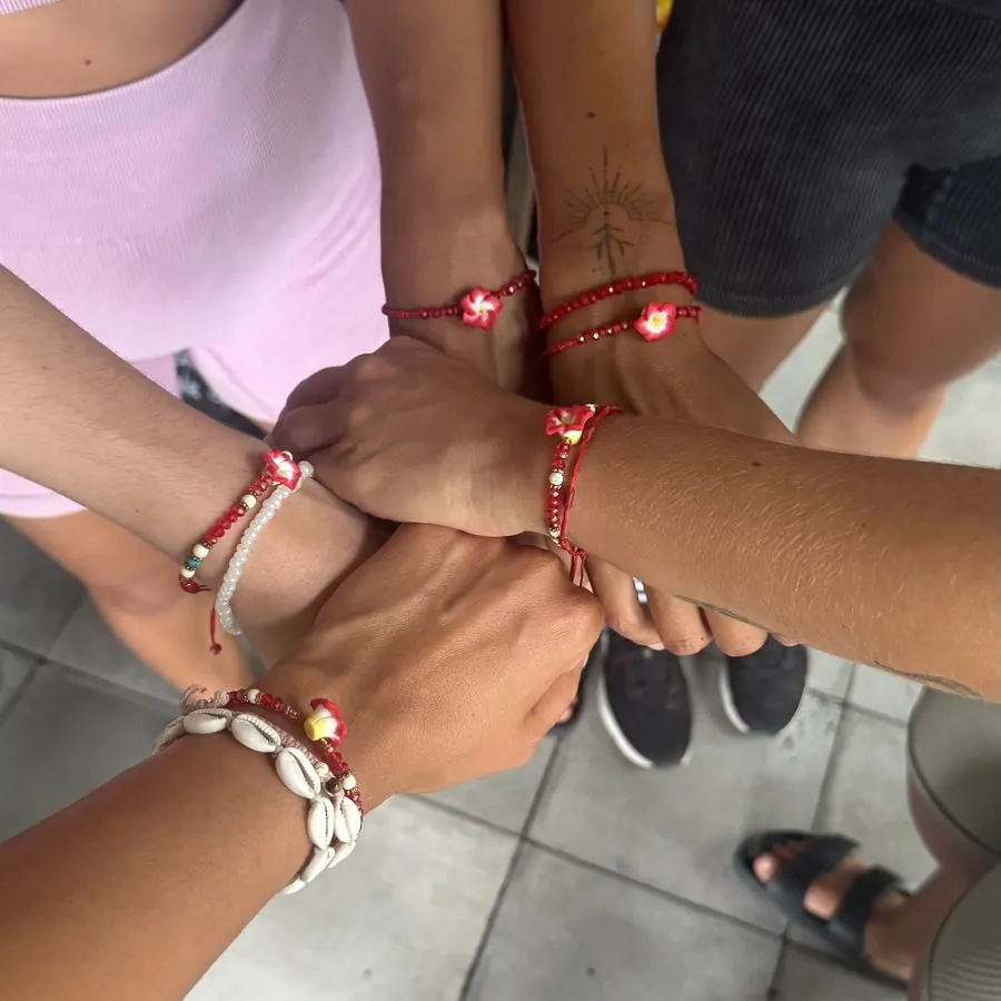 Matching bracelets, one small circle